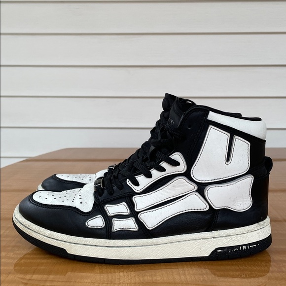 AMIRI Skeleton High Top Sneakers Mens Size 8 - Picture 2 of 11